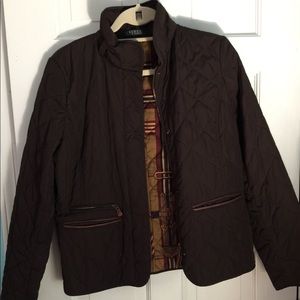Ralph Lauren Quilted Brown Jacket- Size Small